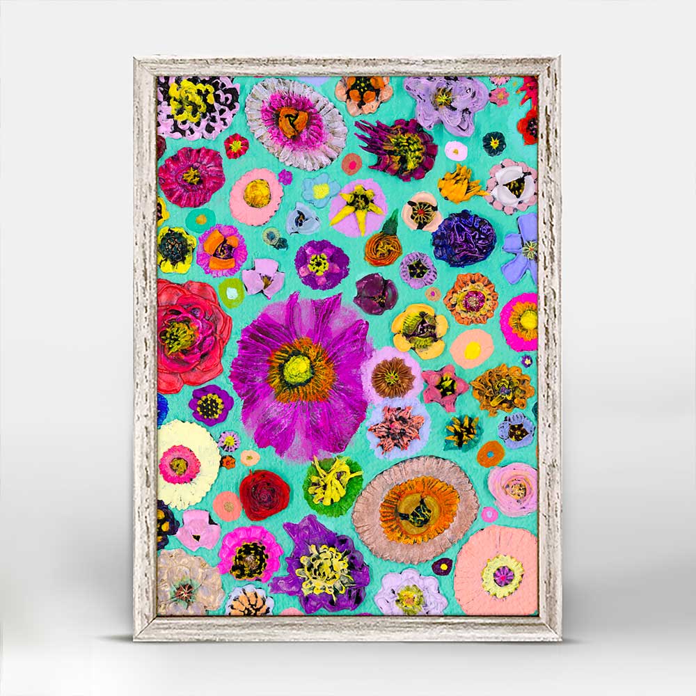 Bright & Bold - Turquoise Mini Framed Canvas - GreenBox Art