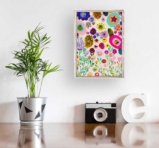 Bright & Bold - Sand Mini Framed Canvas - GreenBox Art