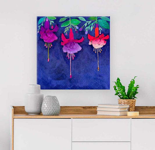 Bright & Bold - Fuschias Canvas Wall Art