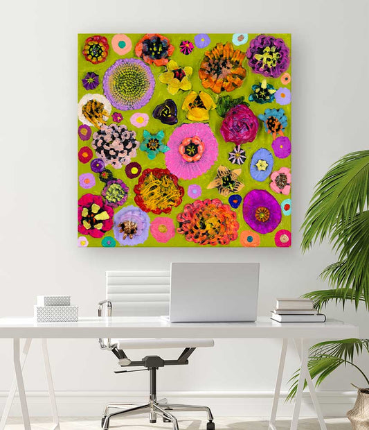 Bright & Bold - Citron Green Canvas Wall Art - GreenBox Art