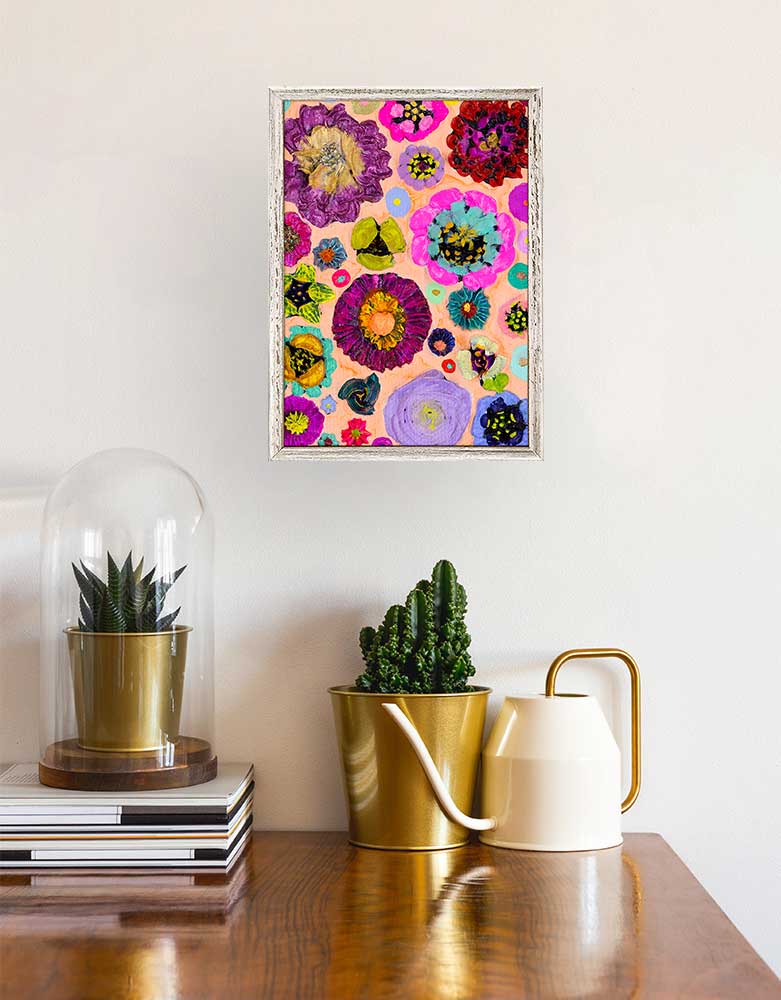 Bright & Bold - Peach Mini Framed Canvas - GreenBox Art