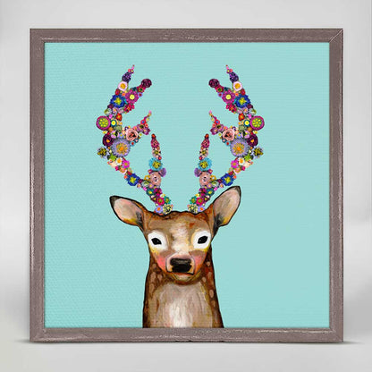 Blooming Buck Mini Framed Canvas - GreenBox Art