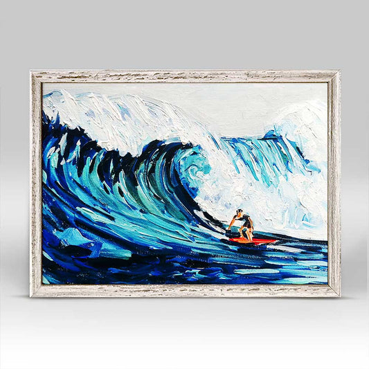 Surfer Mini Framed Canvas