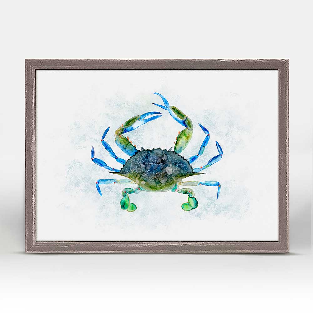 Crab Portrait Mini Framed Canvas