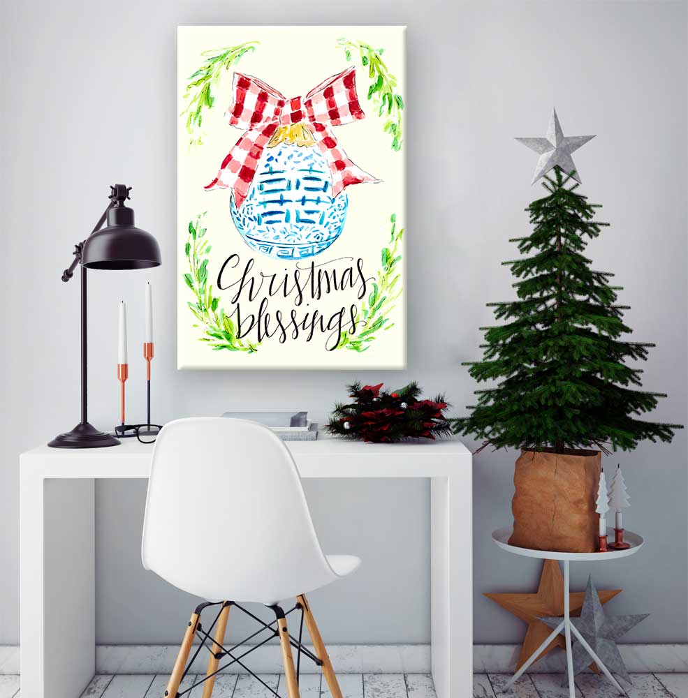 Holiday - Christmas Blessings Canvas Wall Art - GreenBox Art