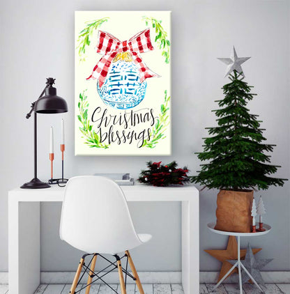 Holiday - Christmas Blessings Canvas Wall Art