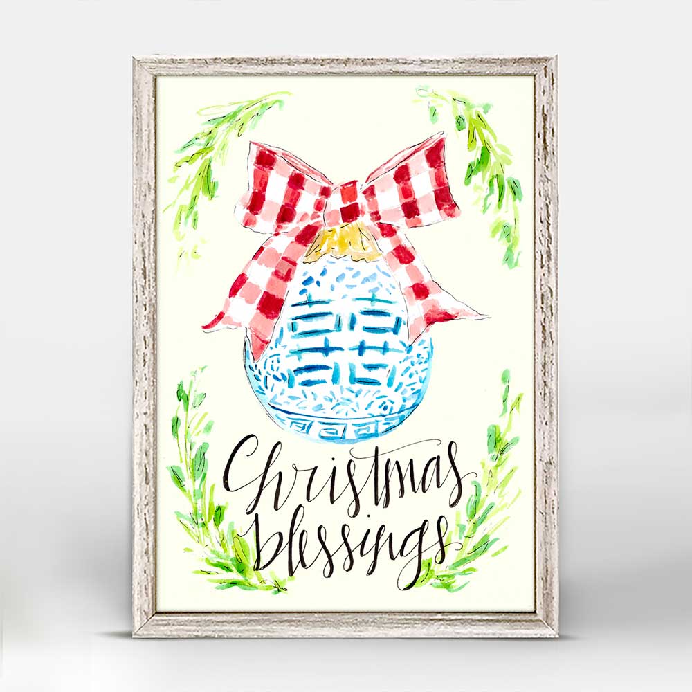 Holiday - Christmas Blessings Mini Framed Canvas - GreenBox Art