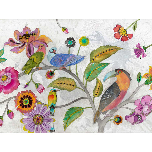 Tropical Birds - Full Color - 1 Canvas Wall Art