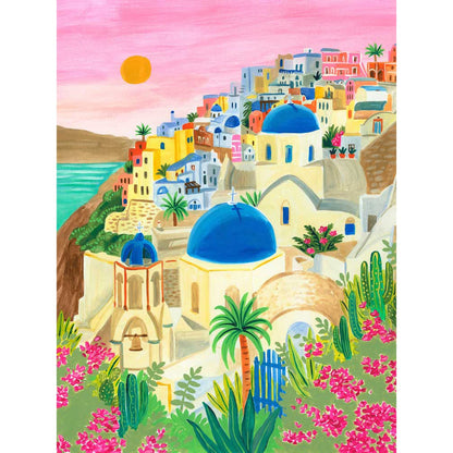 Travel Sights - Santorini Canvas Wall Art - GreenBox Art