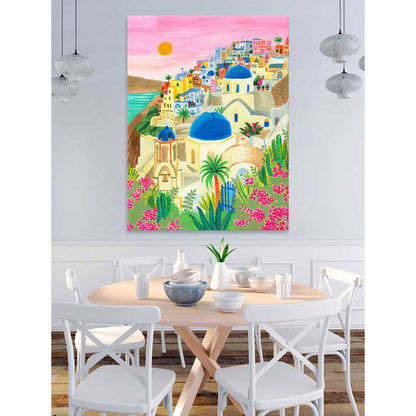 Travel Sights - Santorini Canvas Wall Art