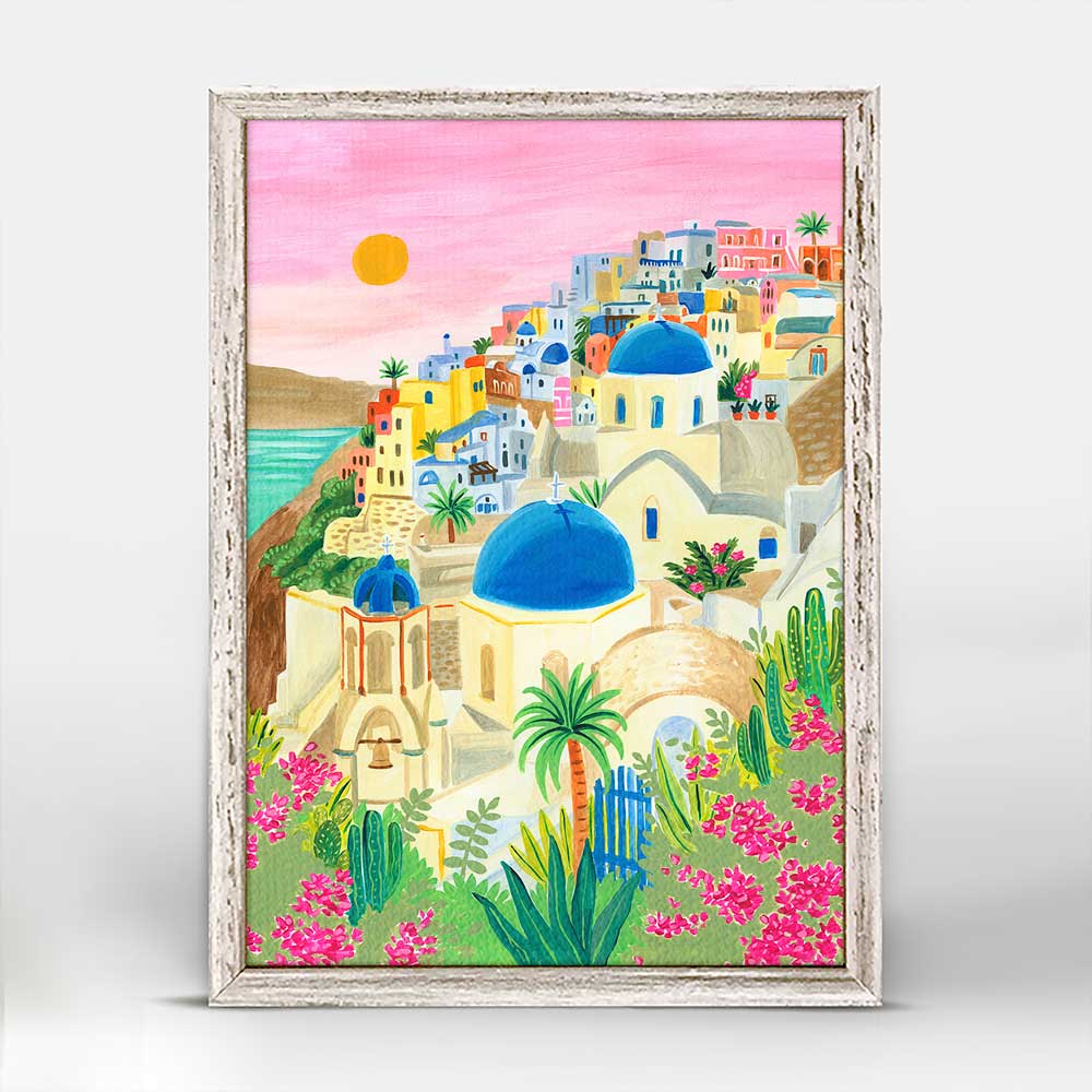 Travel Sights - Santorini Mini Framed Canvas