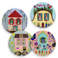 Garden Houses - Set of 4 Coaster Set