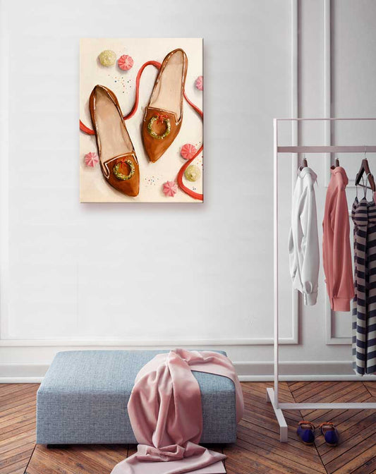 Gingerbread Shoes Canvas Wall Art