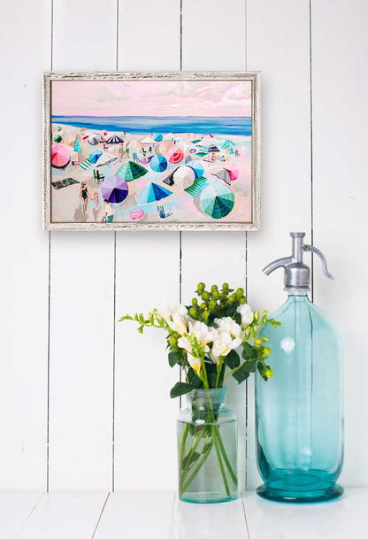 Blush Beach Mini Framed Canvas - GreenBox Art