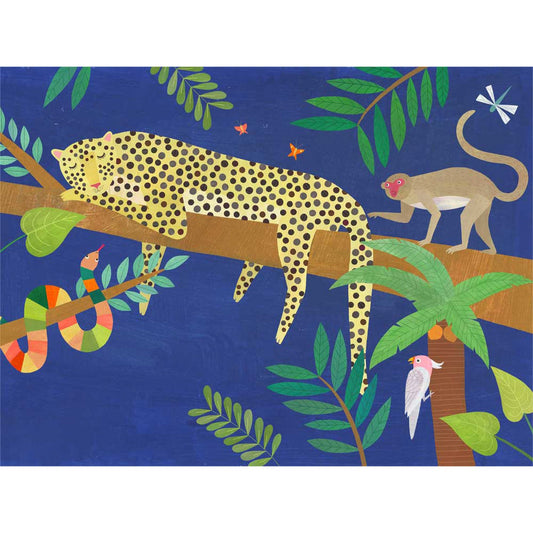 Sleeping Leopard Canvas Wall Art