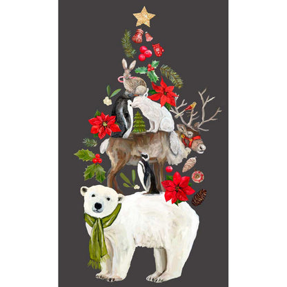 Holiday - Polar Bear Christmas Tree Canvas Wall Art
