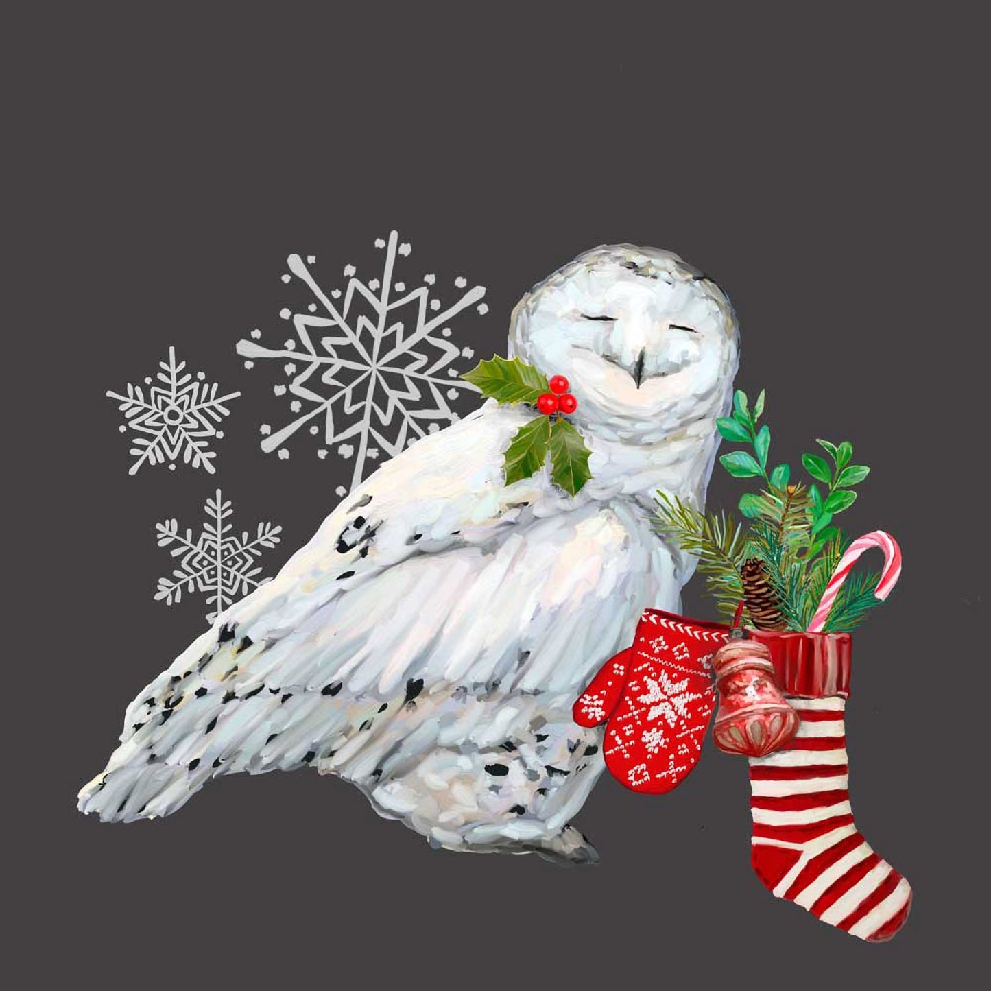 Holiday - Woodland Owl Canvas Wall Art