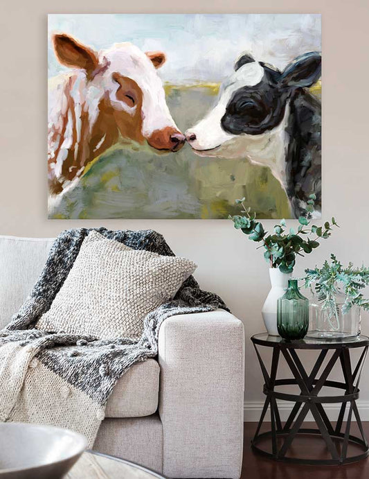 Cow Besties Canvas Wall Art