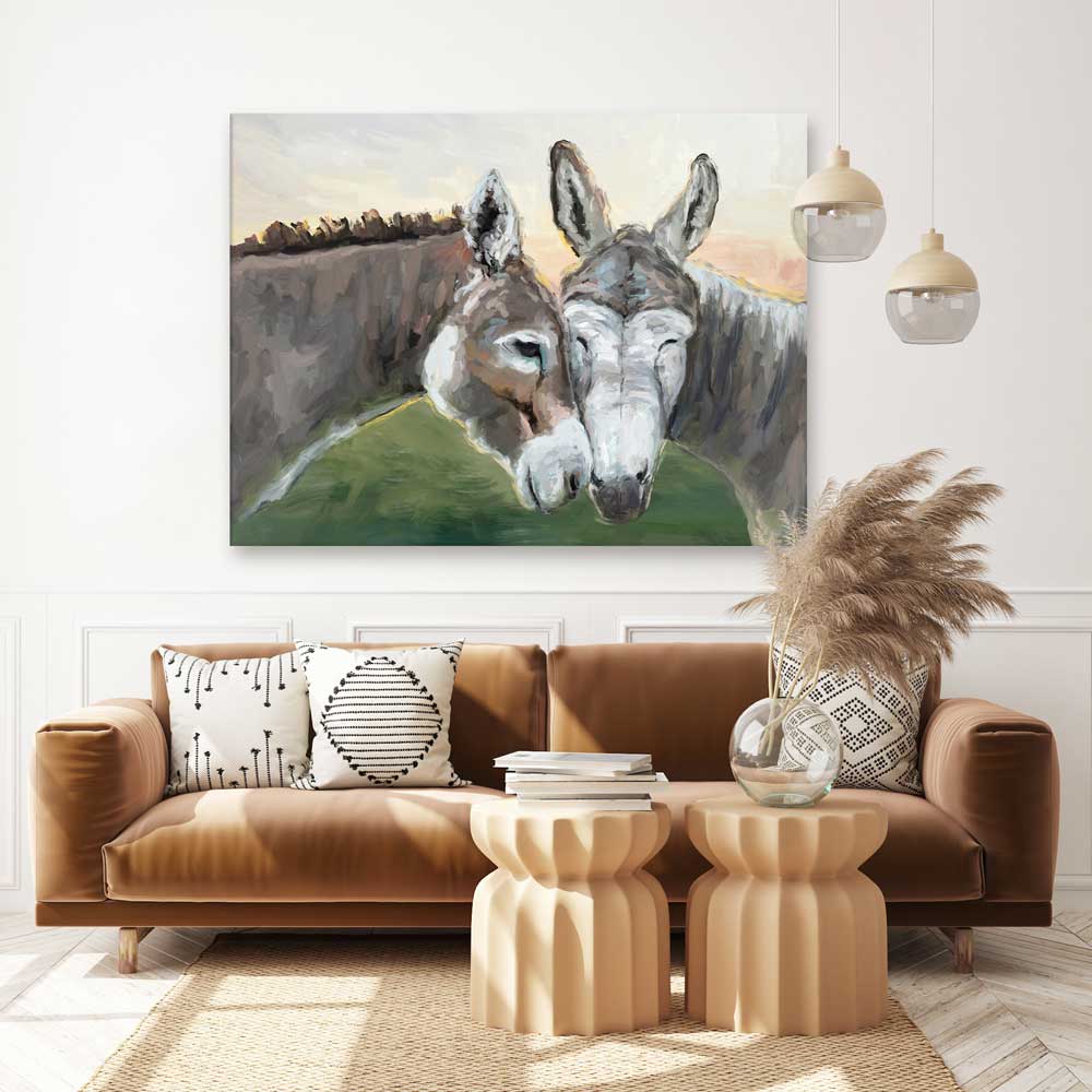 Donkey Besties Canvas Wall Art - GreenBox Art