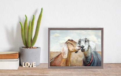 Goat Besties Mini Framed Canvas