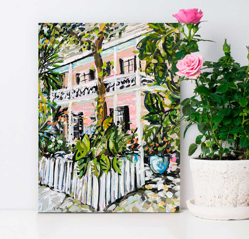 Key West Porch Canvas Wall Art - GreenBox Art