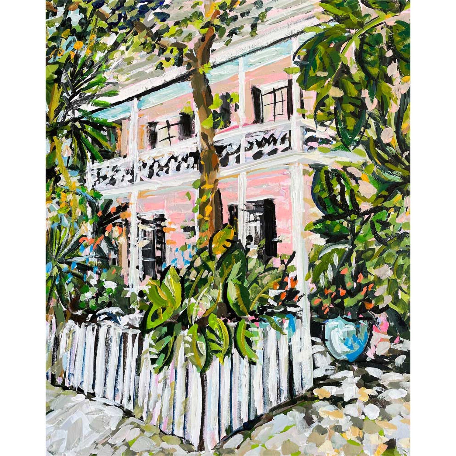 Key West Porch Canvas Wall Art - GreenBox Art