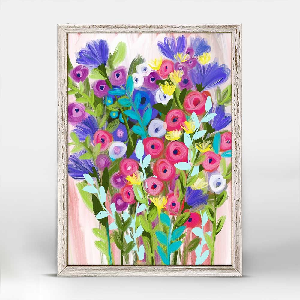 Cheerful Bloom Mini Framed Canvas