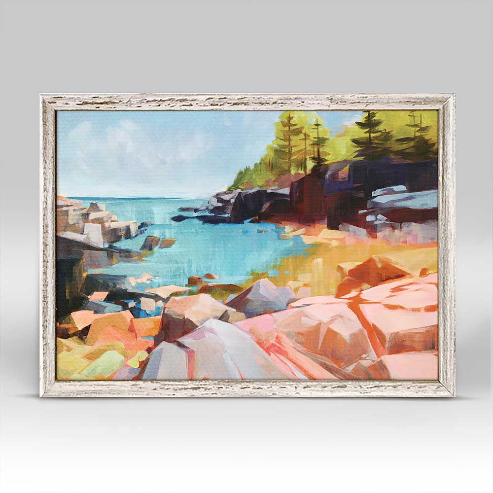 On The Rocks Mini Framed Canvas - GreenBox Art