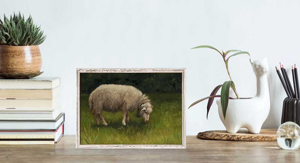 Peaceful Graze Mini Framed Canvas - GreenBox Art