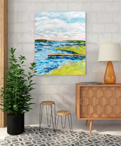 Distant Bridge Canvas Wall Art