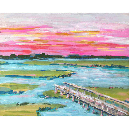 Marsh Before Nightfall Canvas Wall Art - GreenBox Art