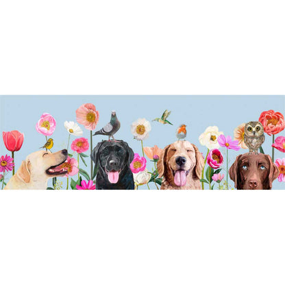 Dogs And Birds Canvas Wall Art