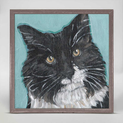Black Cat Mini Framed Canvas