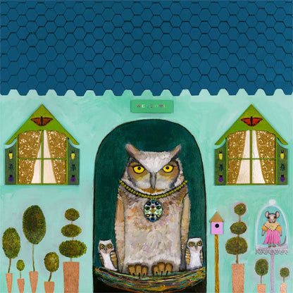 Owl's House Canvas Wall Art - GreenBox Art