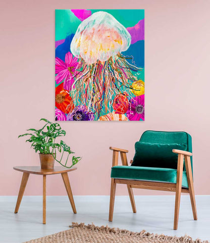 Vibrant Jellyfish Canvas Wall Art