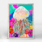 Vibrant Jellyfish Mini Framed Canvas