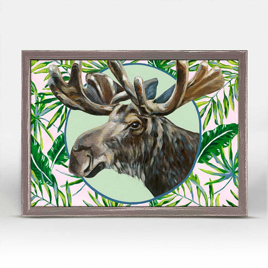 Manfred The Moose Mini Framed Canvas
