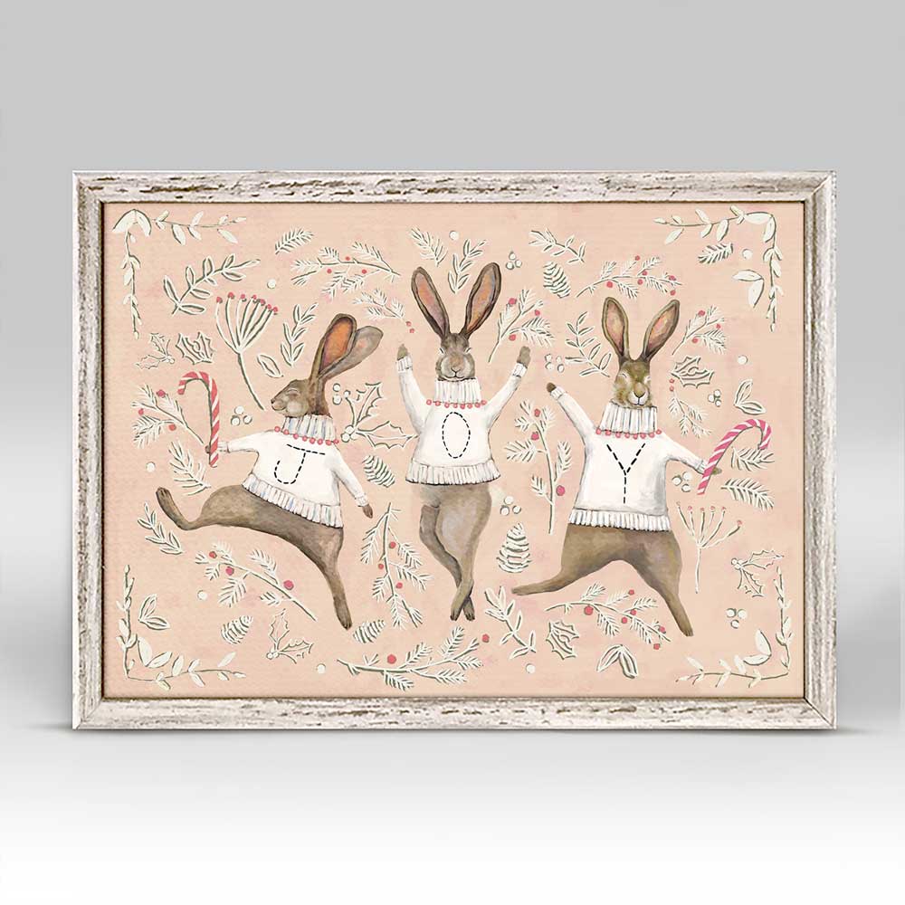 Holiday - Joyful Buns Mini Framed Canvas
