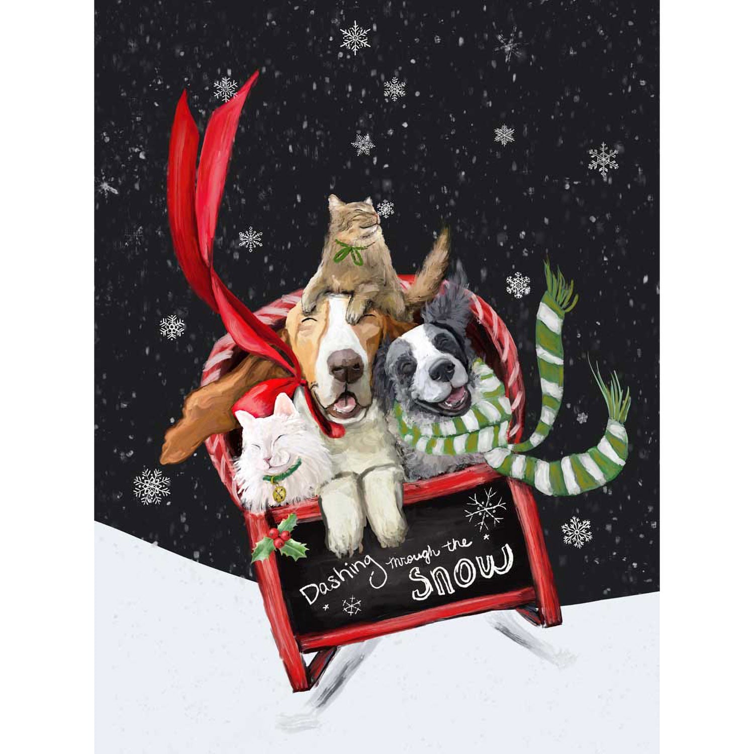 Holiday - Dashing Through The Snow - Group Canvas Wall Art - GreenBox Art