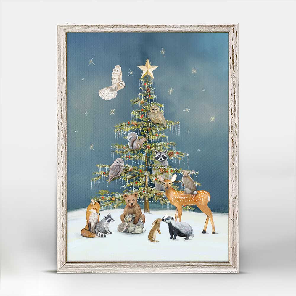 Holiday - Classic Woodland Tree Mini Framed Canvas