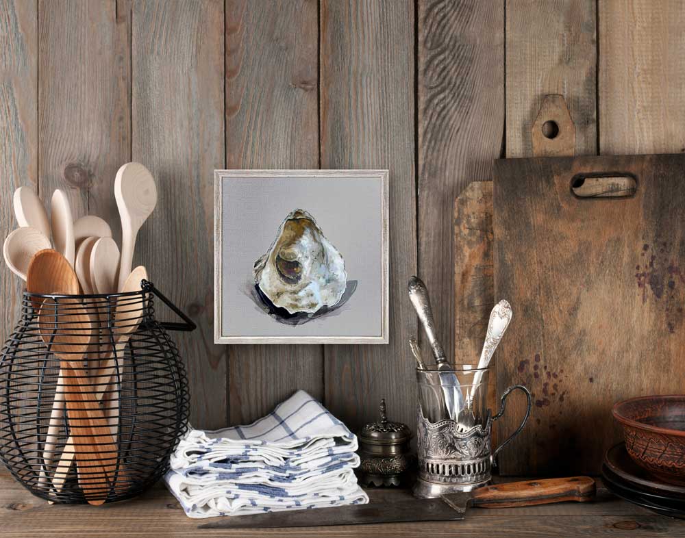 Coastal Jewels - Oyster III Mini Framed Canvas