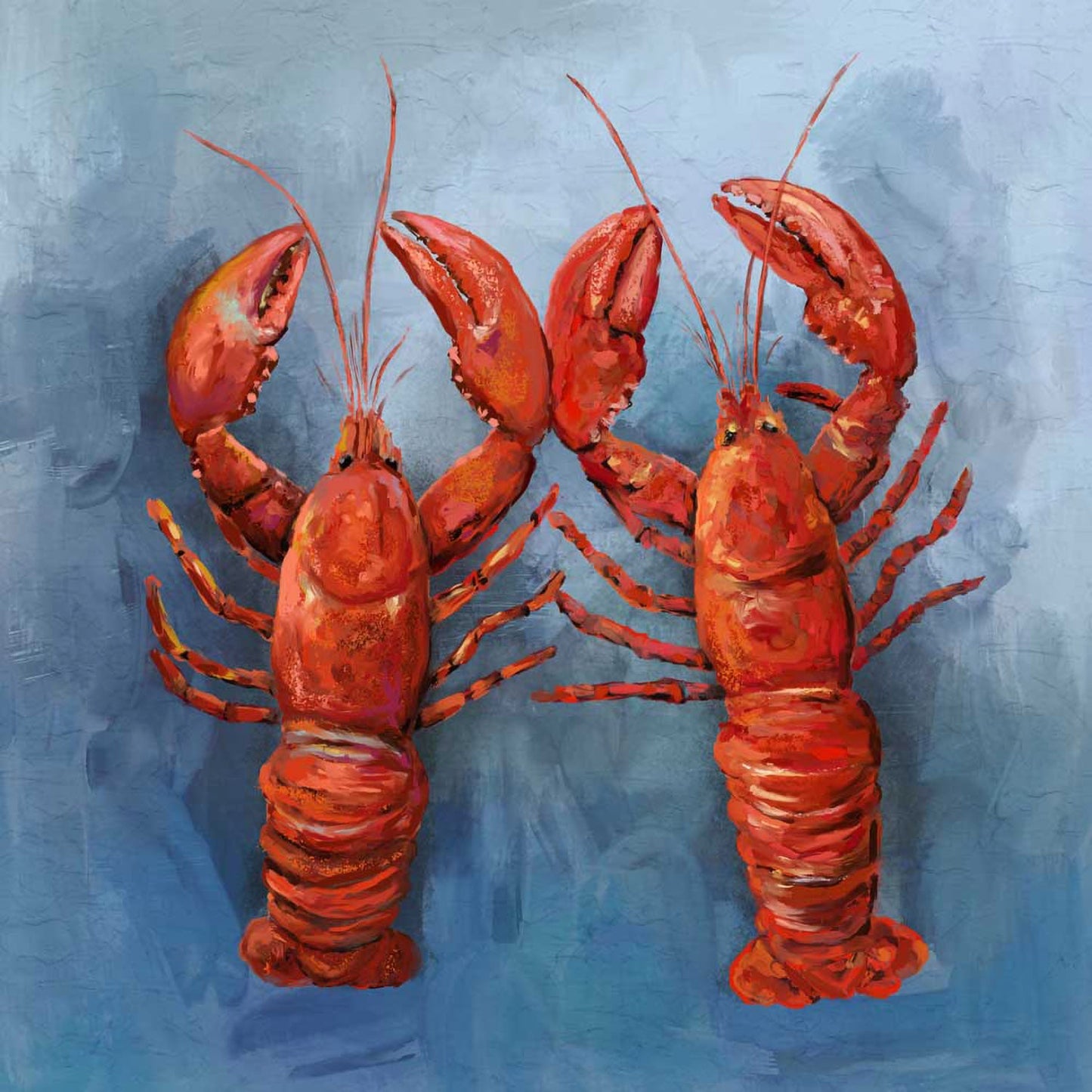 Coastal Locals - Lobster Pair Canvas Wall Art