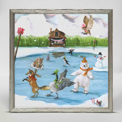 Holiday - The Best Skating Party Embellished Mini Framed Canvas