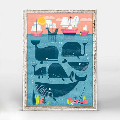 Whale Watch Mini Framed Canvas