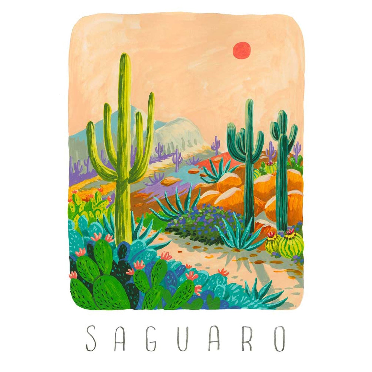 National Parks - Saguaro Canvas Wall Art - GreenBox Art