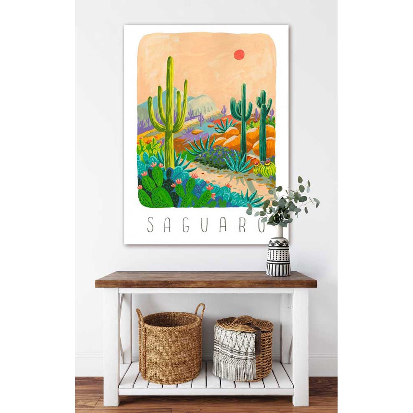 National Parks - Saguaro Canvas Wall Art - GreenBox Art