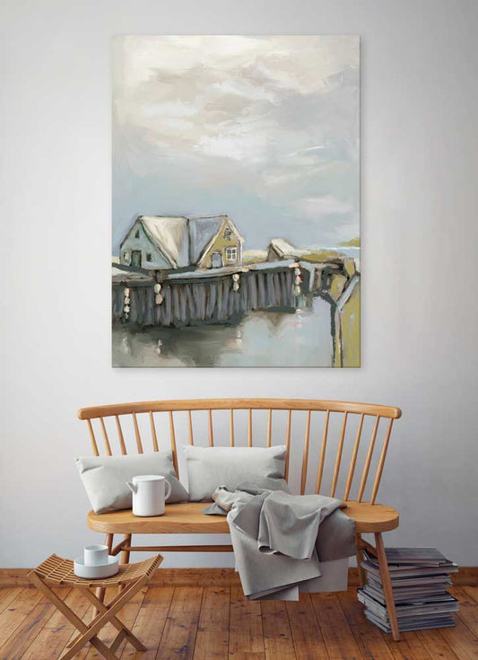 Low Tide In Woods Hole Canvas Wall Art - GreenBox Art