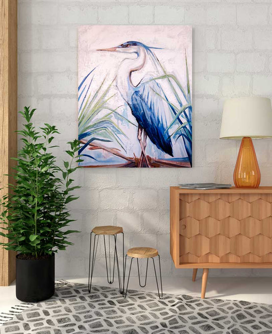 Blue Heron 1 Canvas Wall Art
