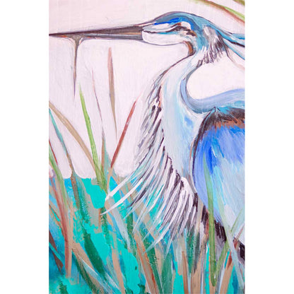 Blue Heron 2 Canvas Wall Art - GreenBox Art