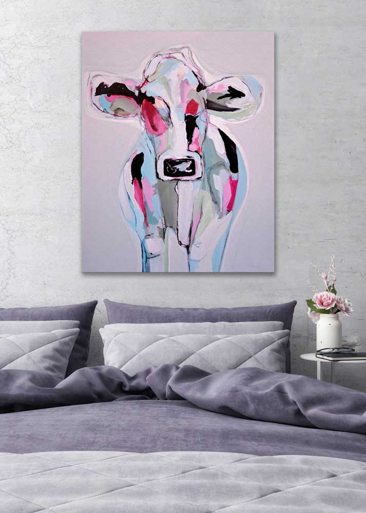 Lively Livestock - Cow Canvas Wall Art